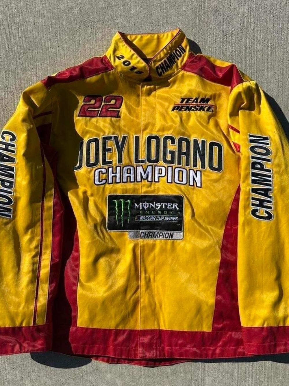 Nascar Joey Logano Champion Yellow & Red Team Penske Bomber Jacket